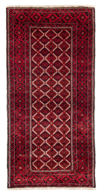 Loper Baluch tapijt - 248 x 117 cm - donkerrood