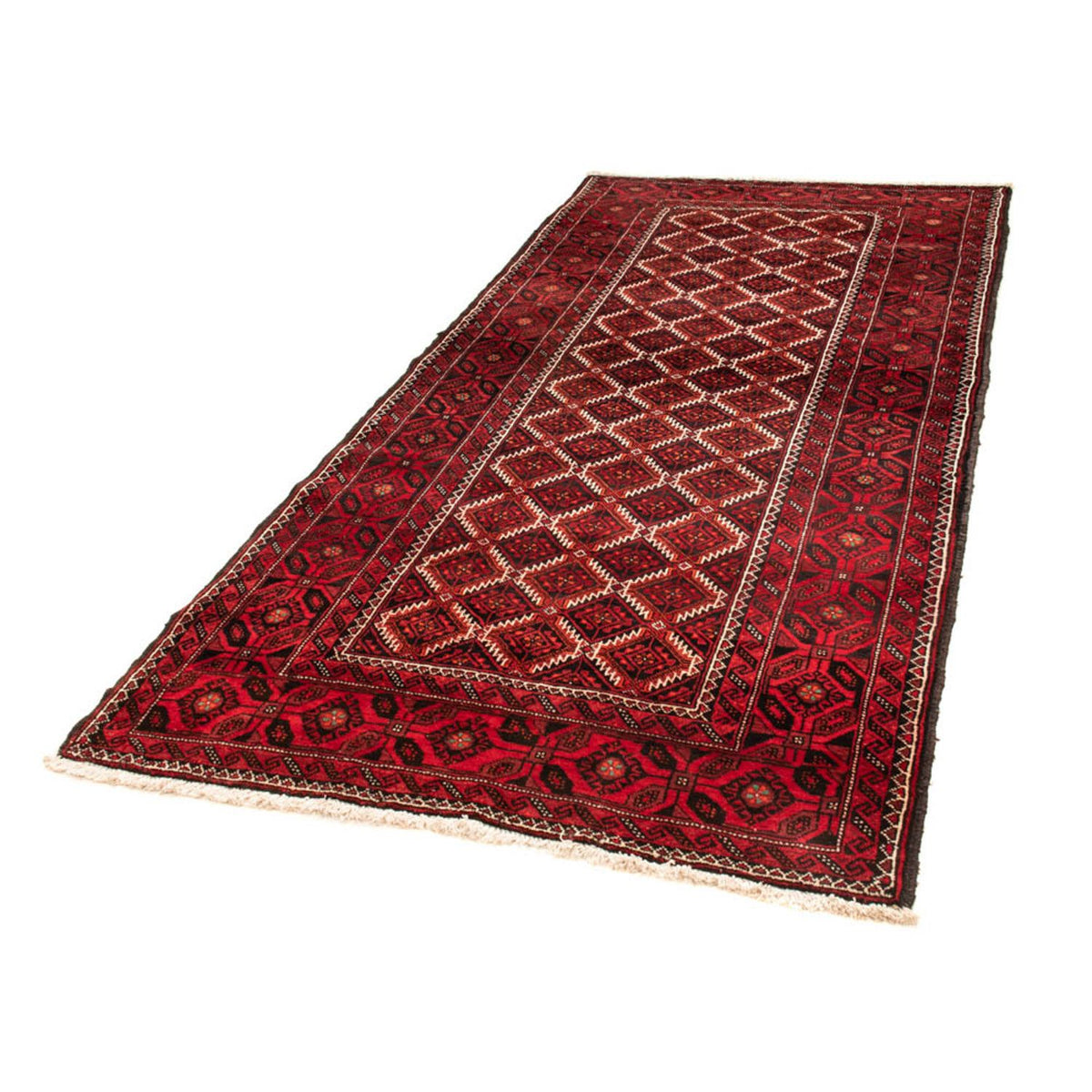 Loper Baluch tapijt - 248 x 117 cm - donkerrood