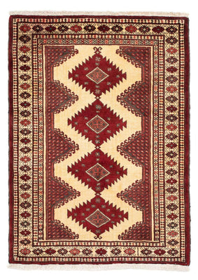 Turkaman tapijt - 133 x 92 cm - donkerrood
