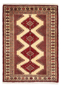 Turkaman tapijt - 133 x 92 cm - donkerrood