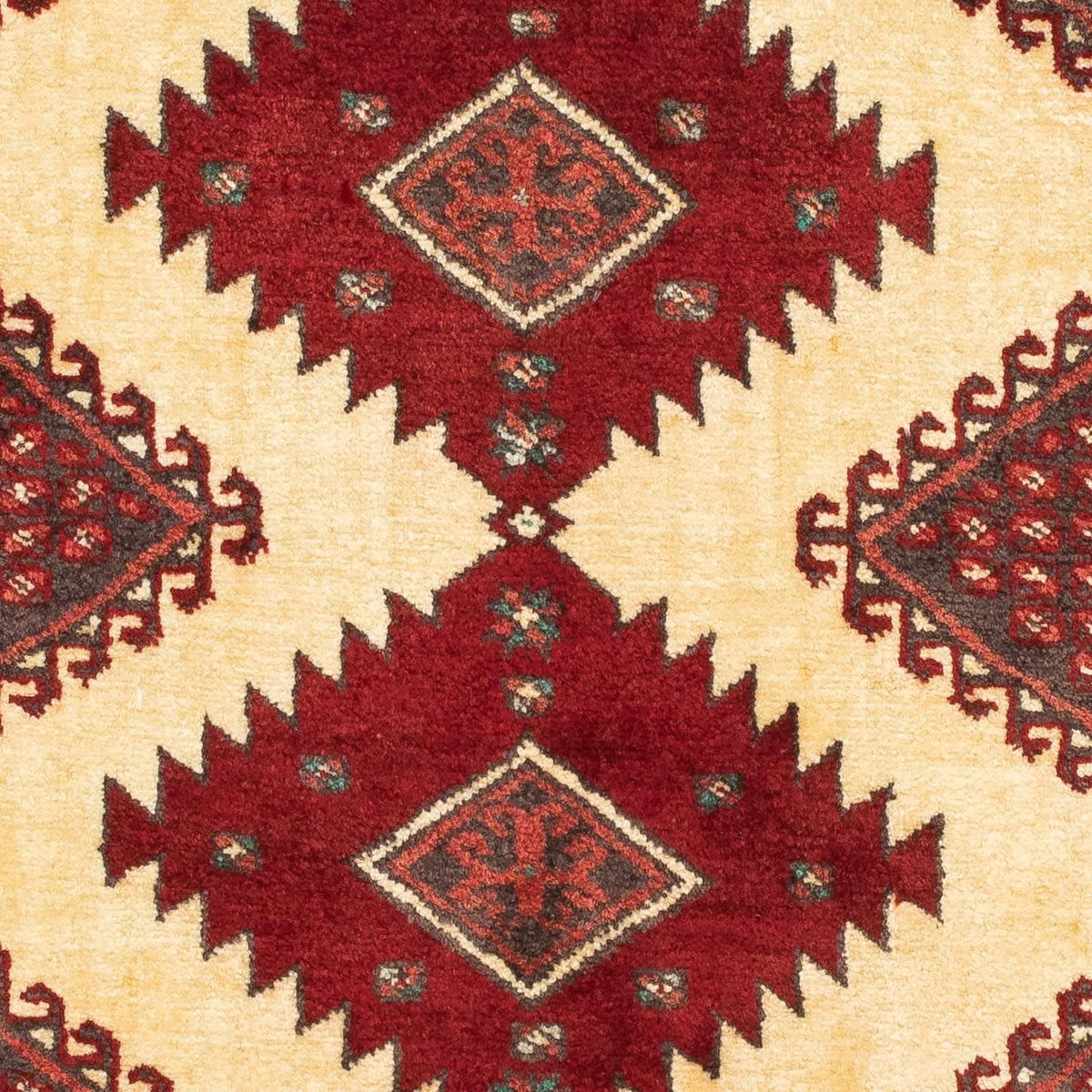 Turkaman tapijt - 133 x 92 cm - donkerrood