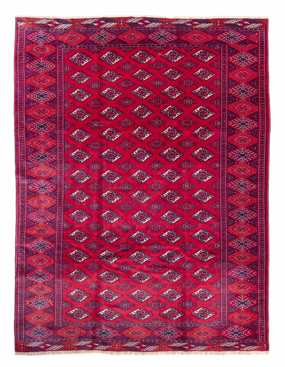 Turkaman tapijt - 300 x 228 cm - donkerrood