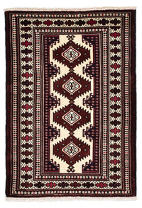 Turkaman tapijt - 135 x 90 cm - donkerrood