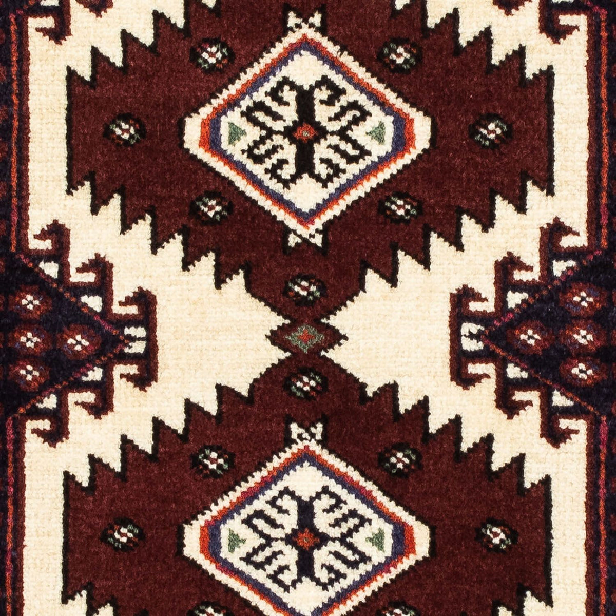 Turkaman tapijt - 135 x 90 cm - donkerrood