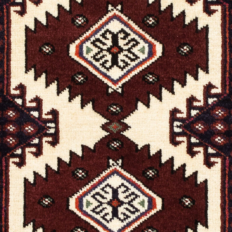 Turkaman tapijt - 135 x 90 cm - donkerrood