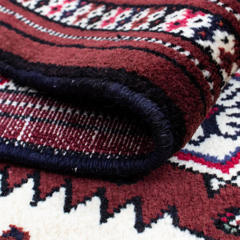 Turkaman tapijt - 135 x 90 cm - donkerrood