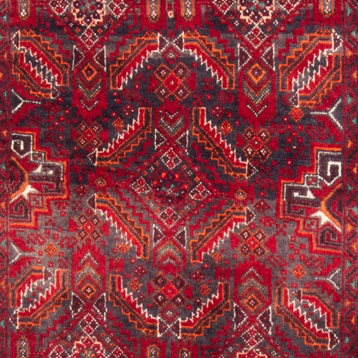 Loper Baluch tapijt - 212 x 105 cm - rood