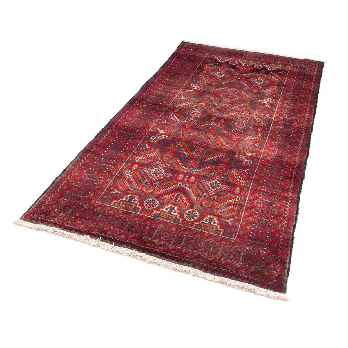 Loper Baluch tapijt - 212 x 105 cm - rood