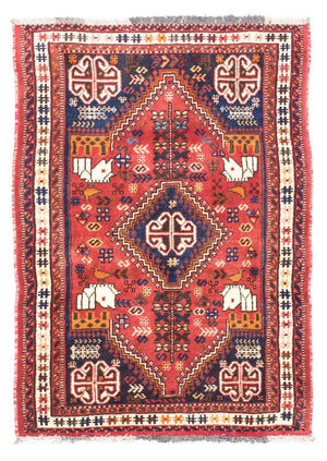 Perzisch Tapijt - Nomadisch - 140 x 97 cm - rood