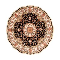 Perzisch tapijt - Tabriz - Royal rond  - 208 x 208 cm - donkerblauw