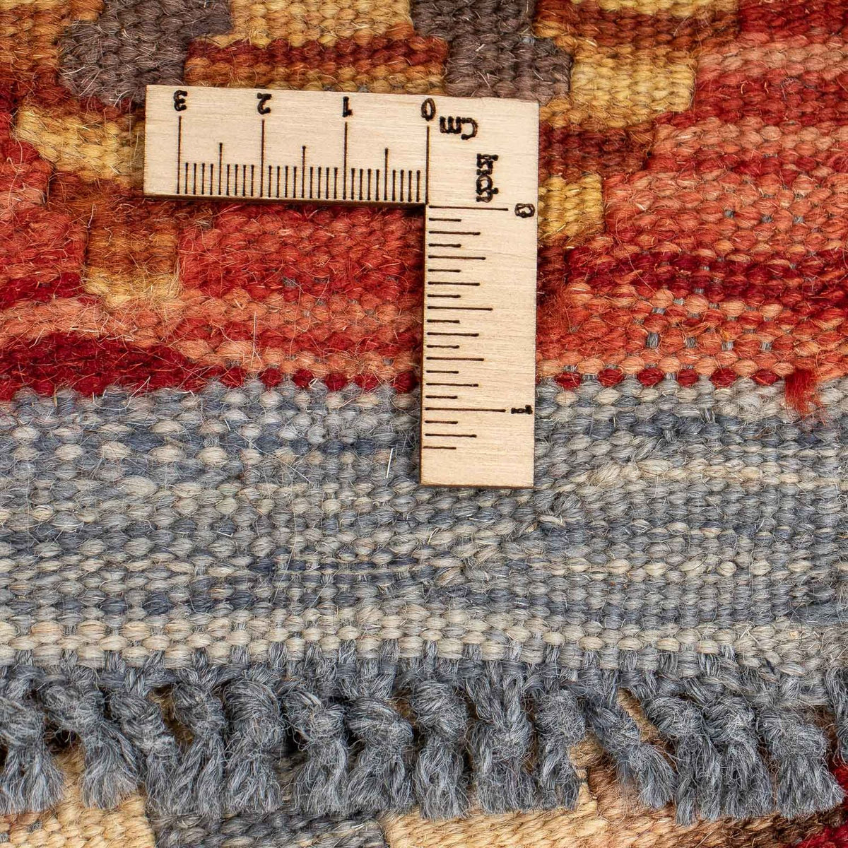 Loper Kelim tapijt - Splash - 298 x 77 cm - rood