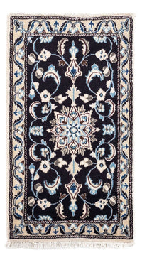 Perzisch tapijt - Nain - 101 x 55 cm - donkerblauw