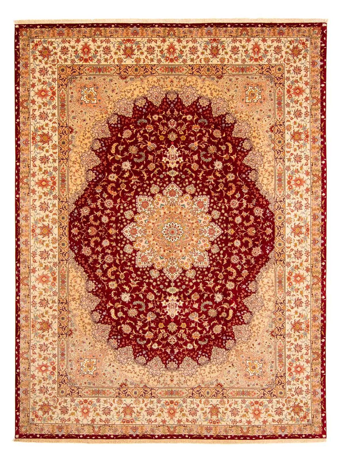 Perzisch tapijt - Tabriz - Royal - 400 x 300 cm - donkerrood