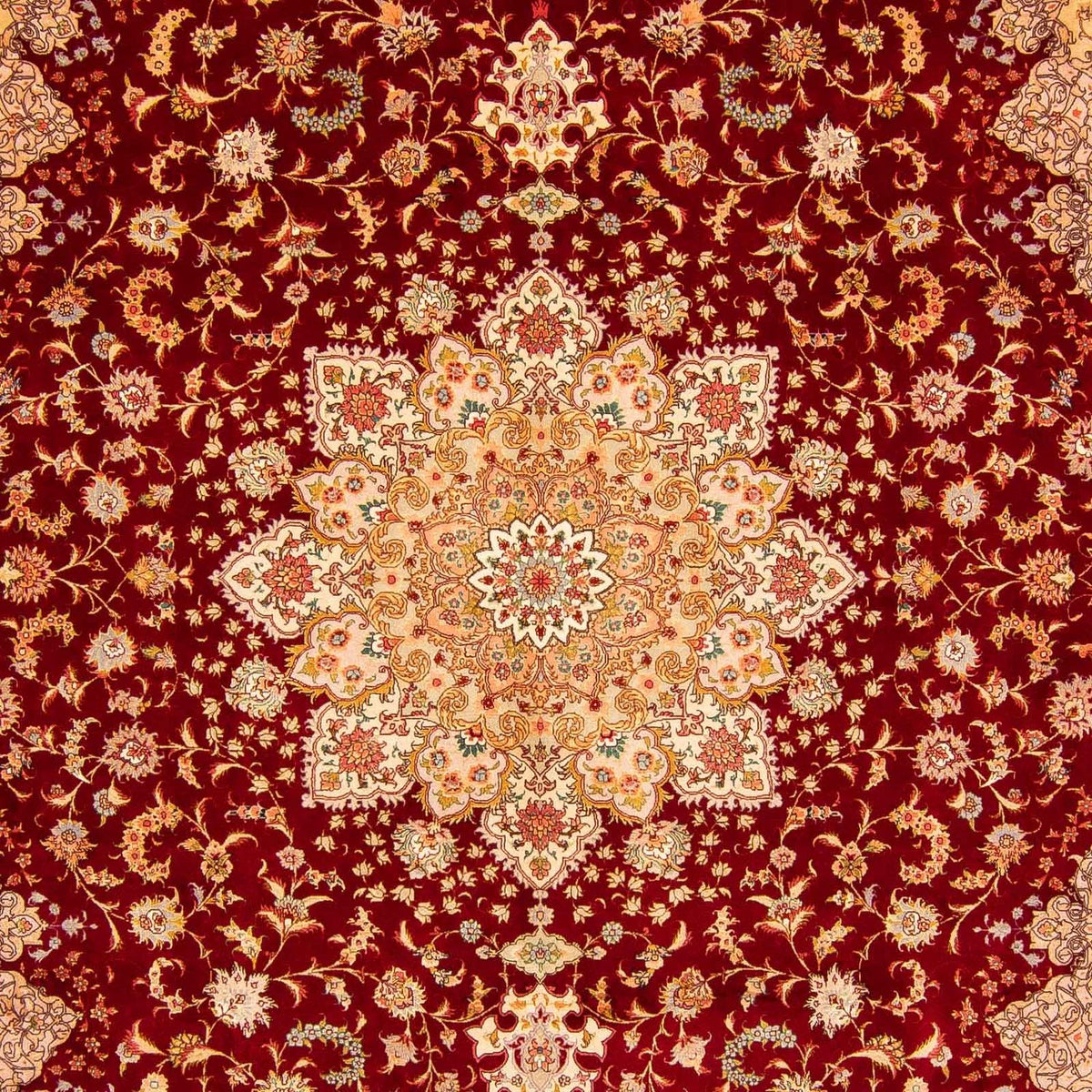 Perzisch tapijt - Tabriz - Royal - 400 x 300 cm - donkerrood