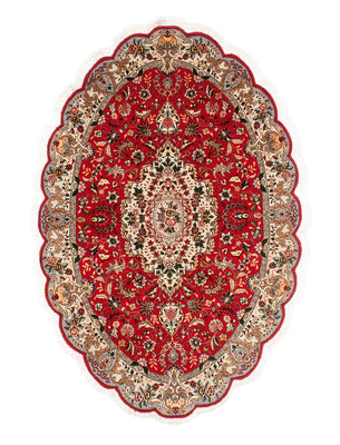Perzisch tapijt - Tabriz - Royal ovaal  - 195 x 130 cm - rood