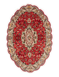 Perzisch tapijt - Tabriz - Royal ovaal  - 195 x 130 cm - rood