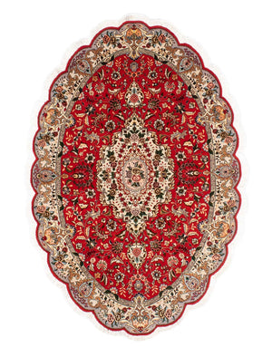 Perzisch tapijt - Tabriz - Royal ovaal  - 195 x 130 cm - rood