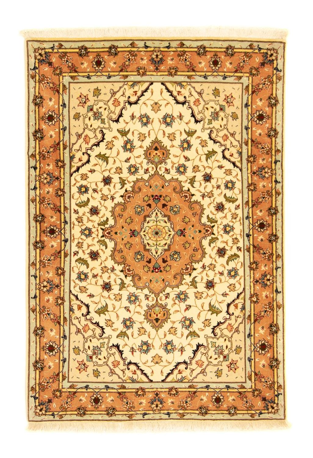 Perzisch tapijt - Tabriz - Royal - 150 x 100 cm - beige