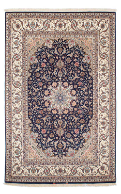 Perzisch tapijt - Isfahan - Premium - 243 x 156 cm - donkerblauw