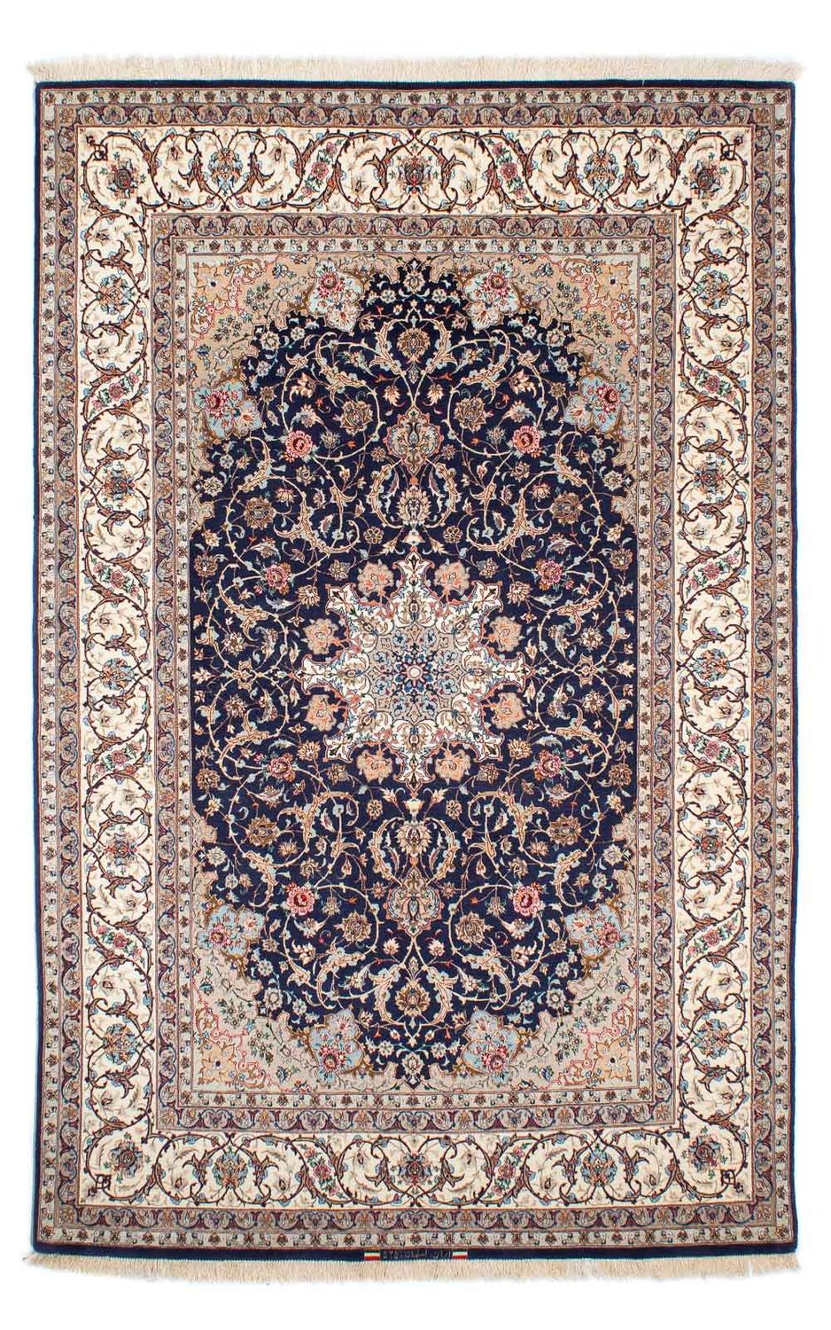 Perzisch tapijt - Isfahan - Premium - 243 x 156 cm - donkerblauw
