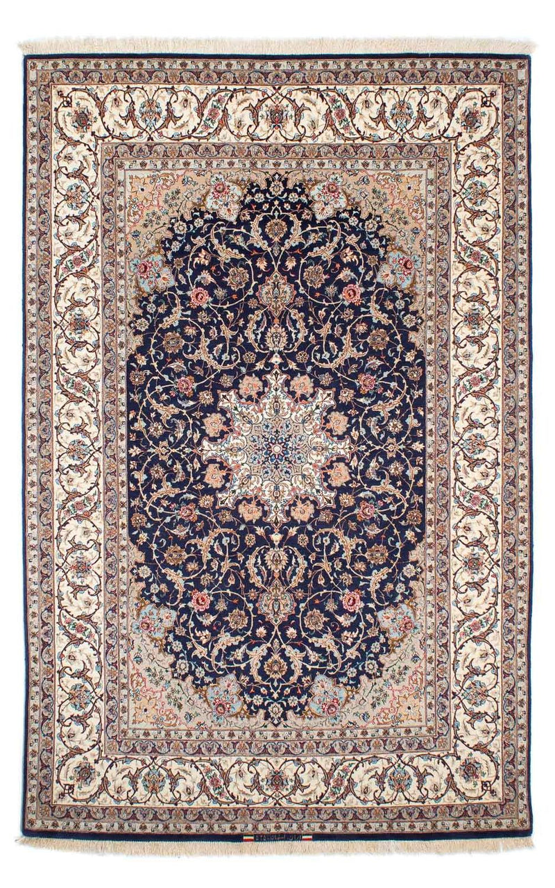 Perzisch tapijt - Isfahan - Premium - 243 x 156 cm - donkerblauw