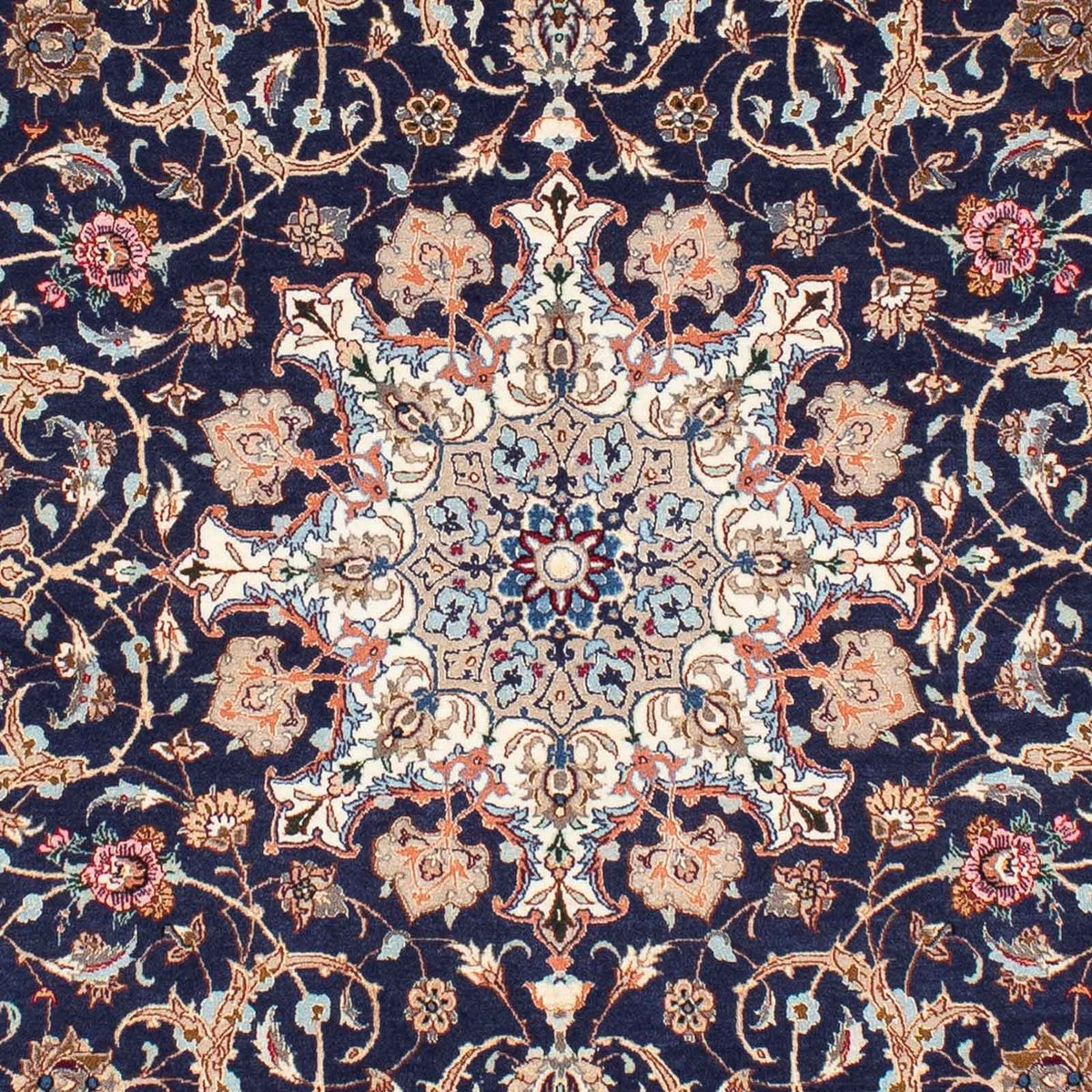 Perzisch tapijt - Isfahan - Premium - 243 x 156 cm - donkerblauw