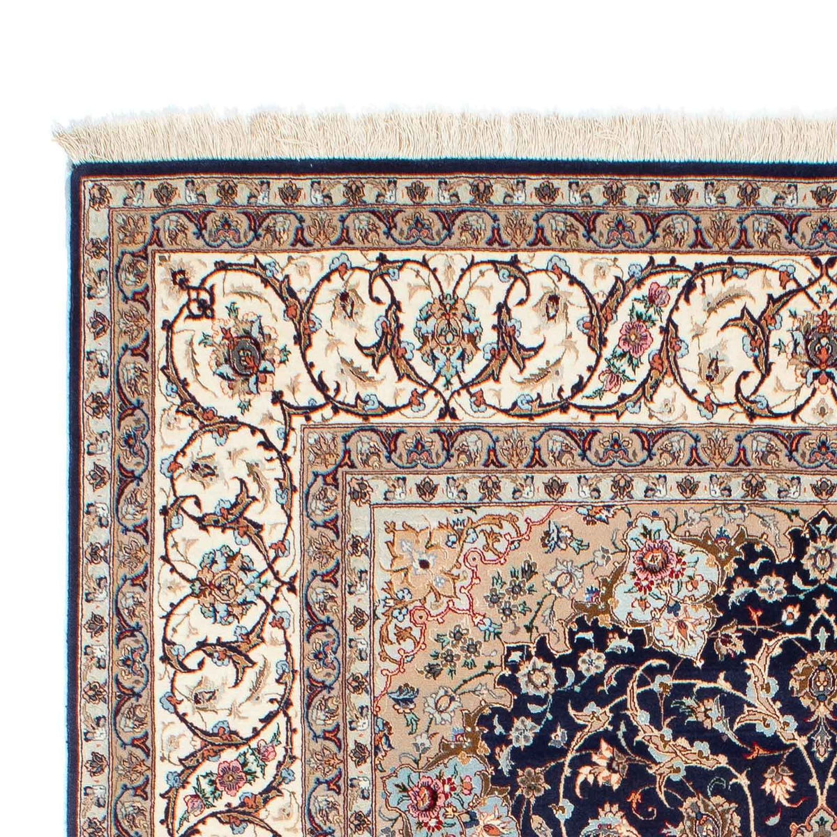Perzisch tapijt - Isfahan - Premium - 243 x 156 cm - donkerblauw