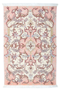 Perzisch tapijt - Tabriz - Royal - 91 x 60 cm - beige
