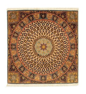 Perzisch tapijt - Tabriz - Royal vierkant  - 100 x 100 cm - veelkleurig