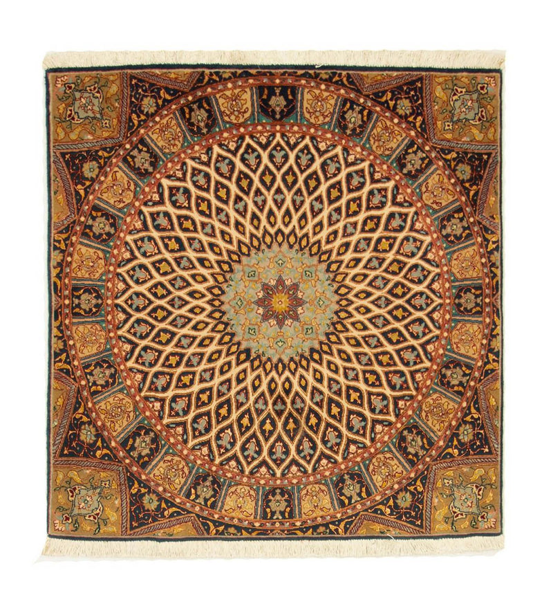 Perzisch tapijt - Tabriz - Royal vierkant  - 100 x 100 cm - veelkleurig