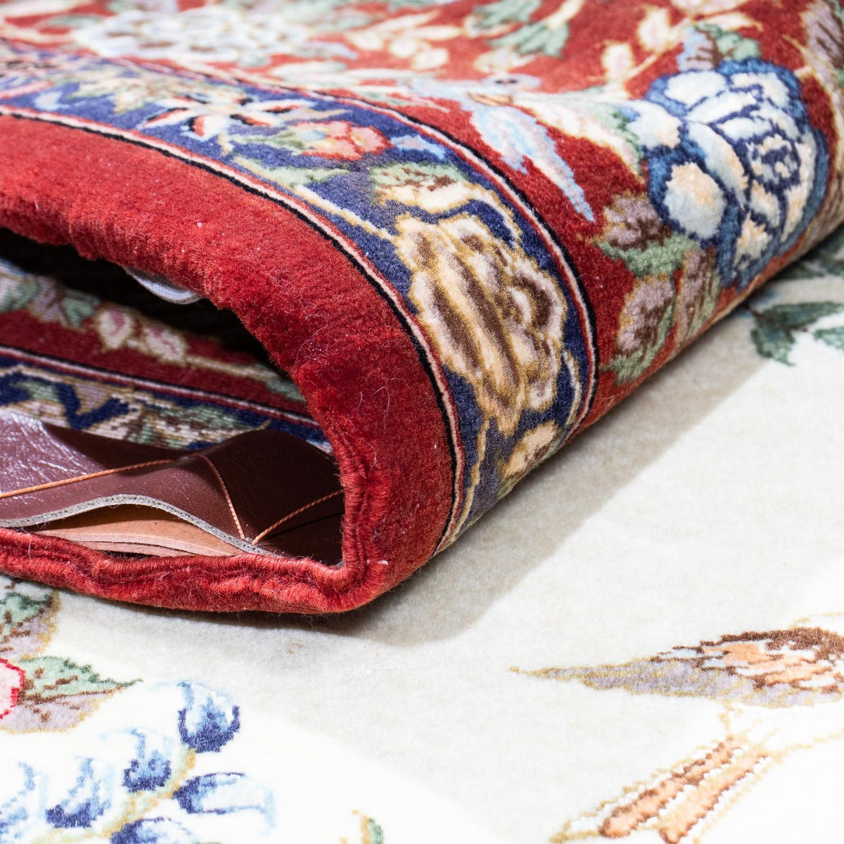 Perzisch tapijt - Ghom - 202 x 135 cm - beige