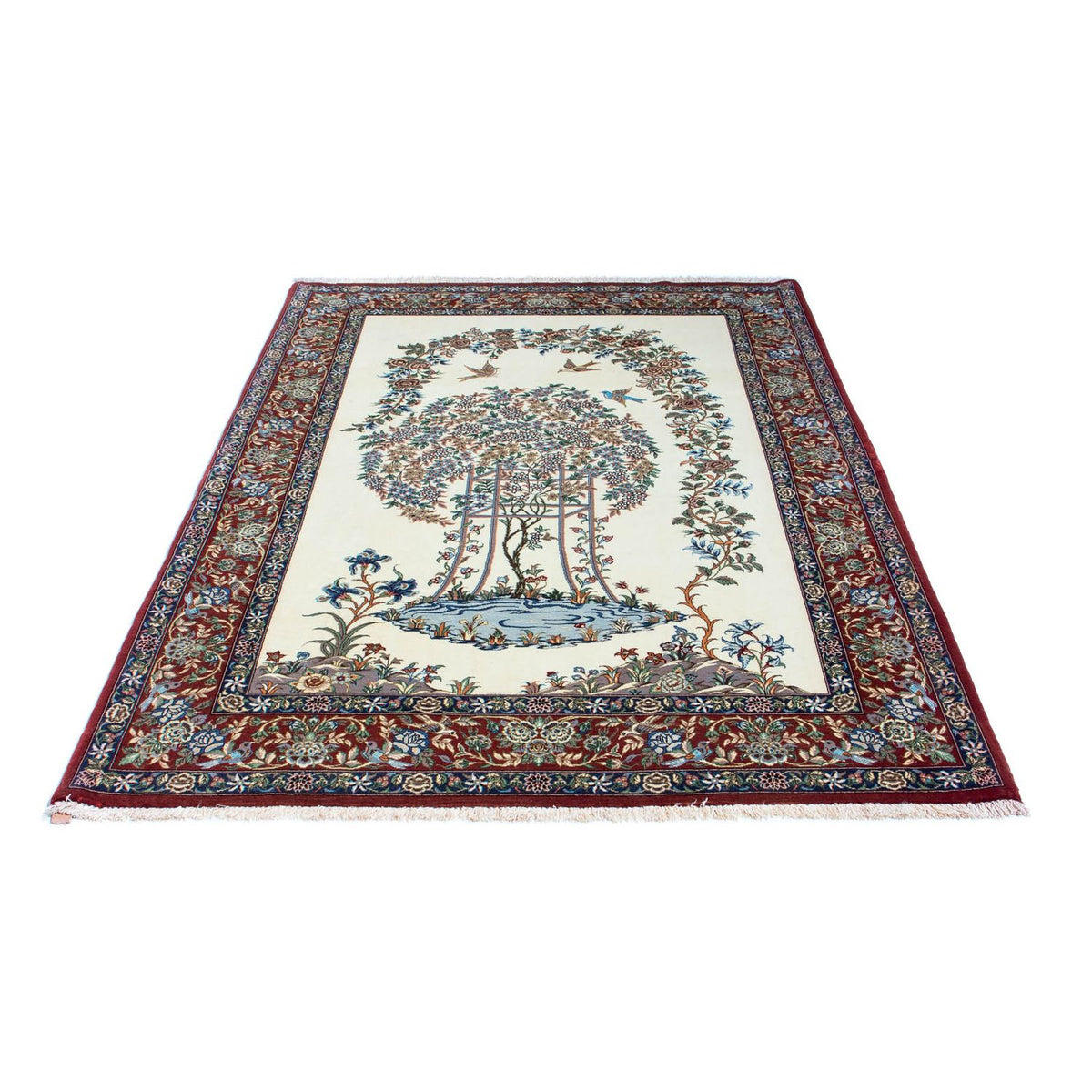 Perzisch tapijt - Ghom - 202 x 135 cm - beige