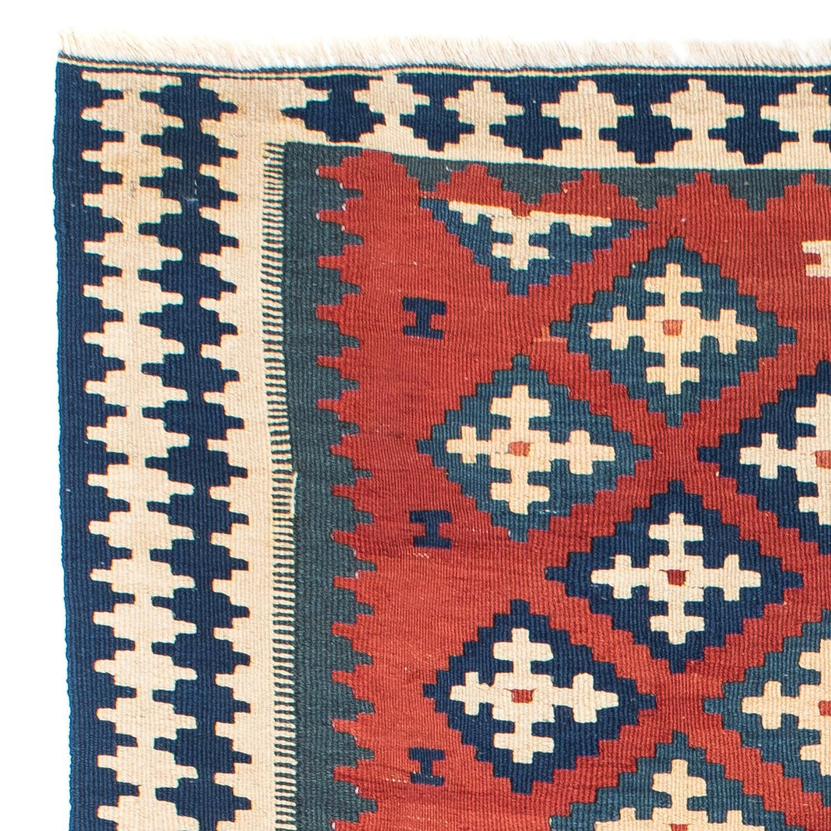 Kelim tapijt - Oosters - 150 x 106 cm - donkerrood