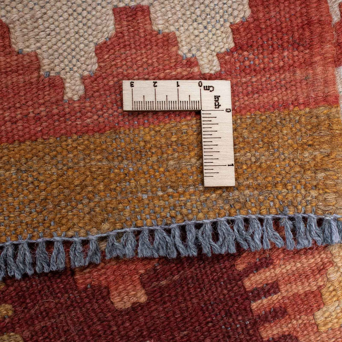 Loper Kelim tapijt - Splash - 309 x 93 cm - licht rood