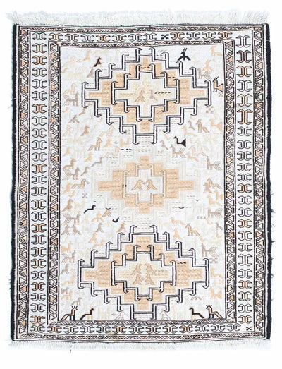 Zijden kilim Tapijt 71x95cm