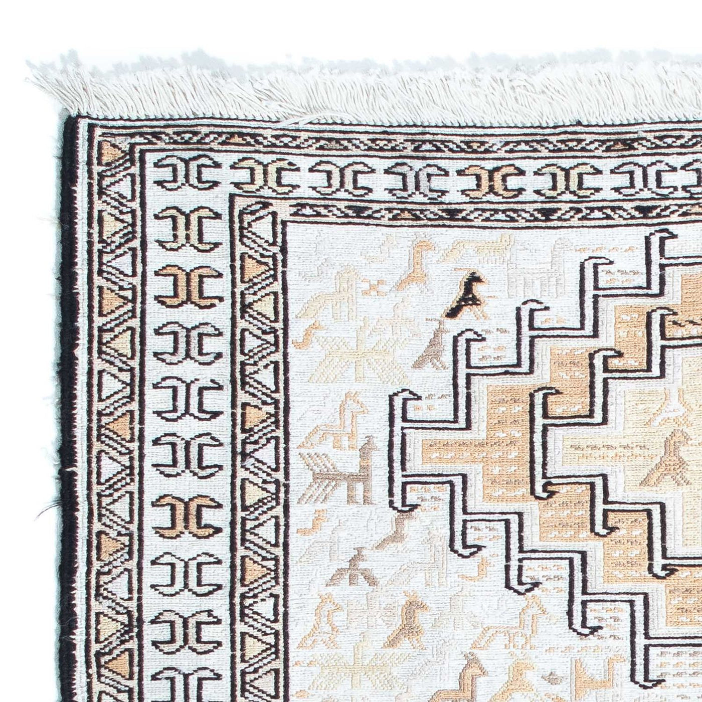 Zijden kilim Tapijt 95x71cm