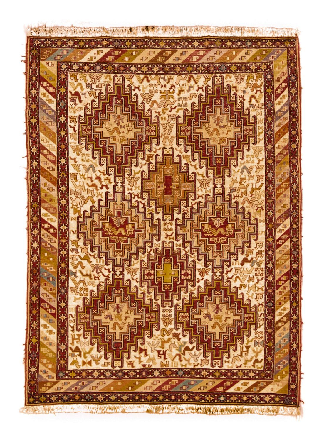 Perzisch tapijt - Tabriz - 138 x 106 cm - beige