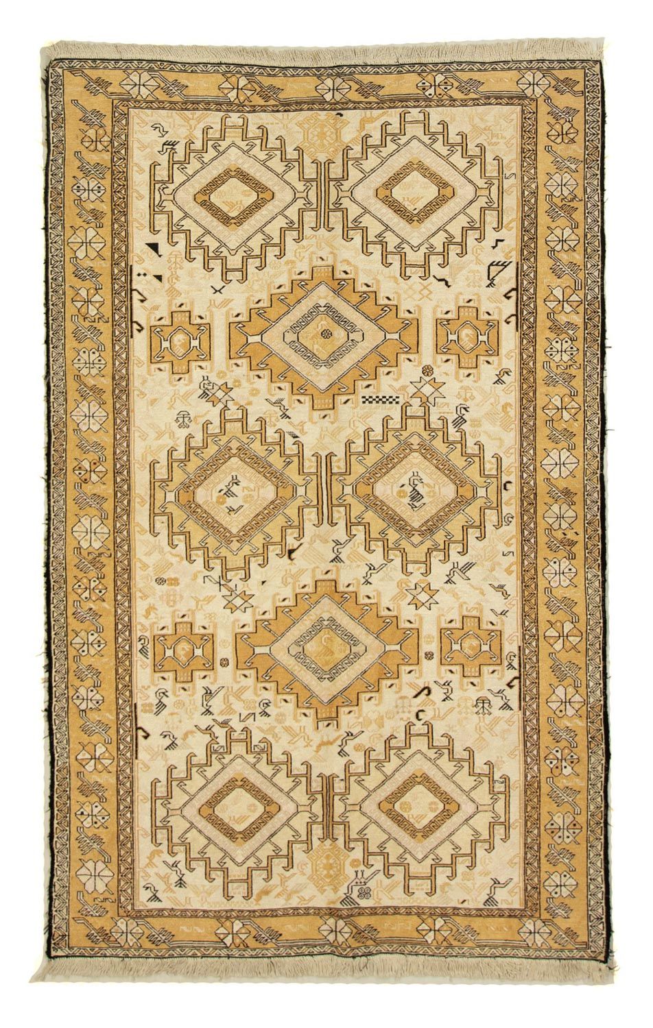 Loper Kelim tapijt - Oosters - 194 x 23 cm - beige