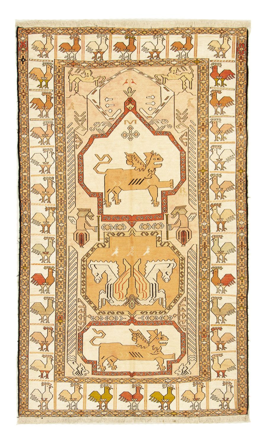 Perzisch tapijt - Tabriz - 200 x 119 cm - beige