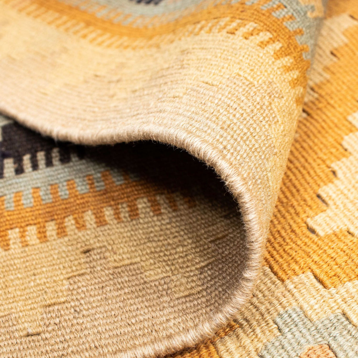 Kelim tapijt - Oosters - 195 x 156 cm - lichtbruin