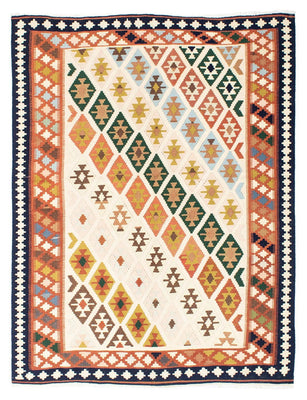 Kelim tapijt - Oosters - 203 x 155 cm - beige