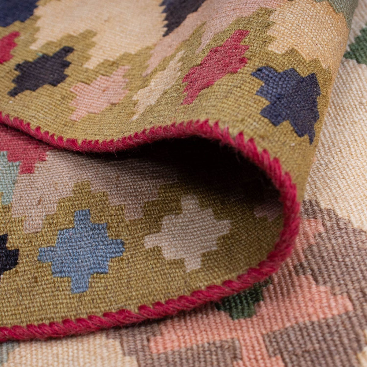 Kelim tapijt - Oosters - 216 x 127 cm - beige