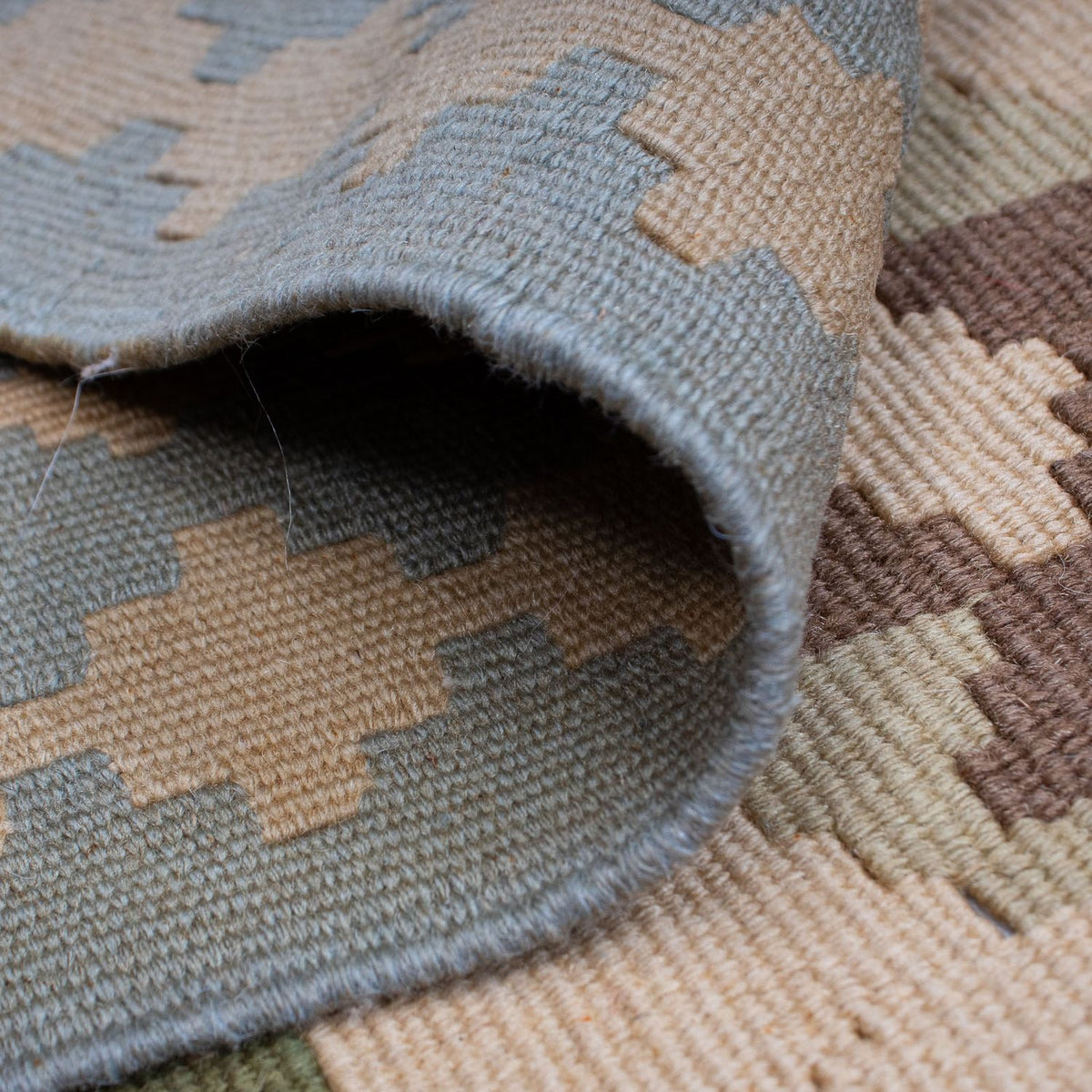 Kelim tapijt - Oosters - 187 x 152 cm - lichtbruin