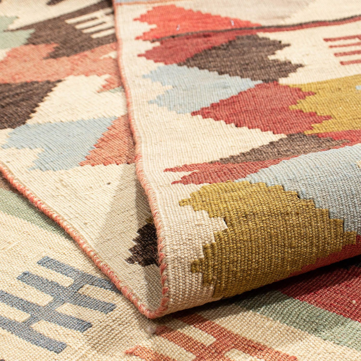 Kelim tapijt - Oosters - 191 x 125 cm - bruin