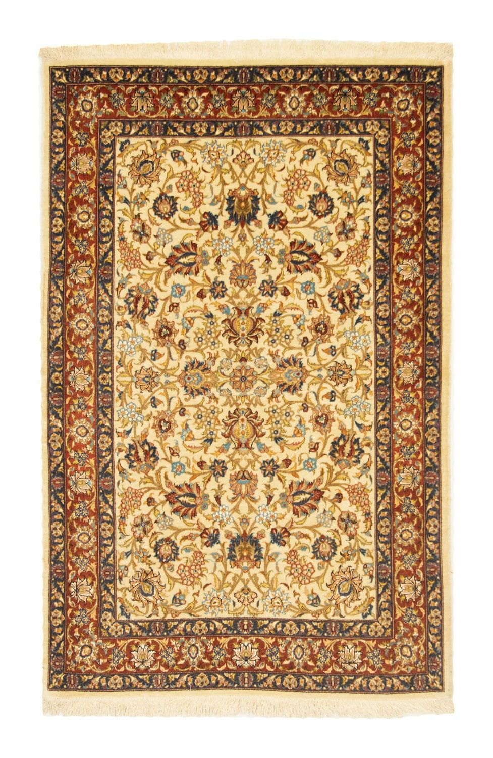 Perzisch tapijt - Ghom - 154 x 100 cm - beige