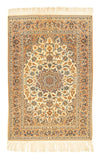 Isfahan Tapijt 110x160cm - Perzisch tapijt - Rechthoekig / Beige / 110 x 160 cm Rechthoekig