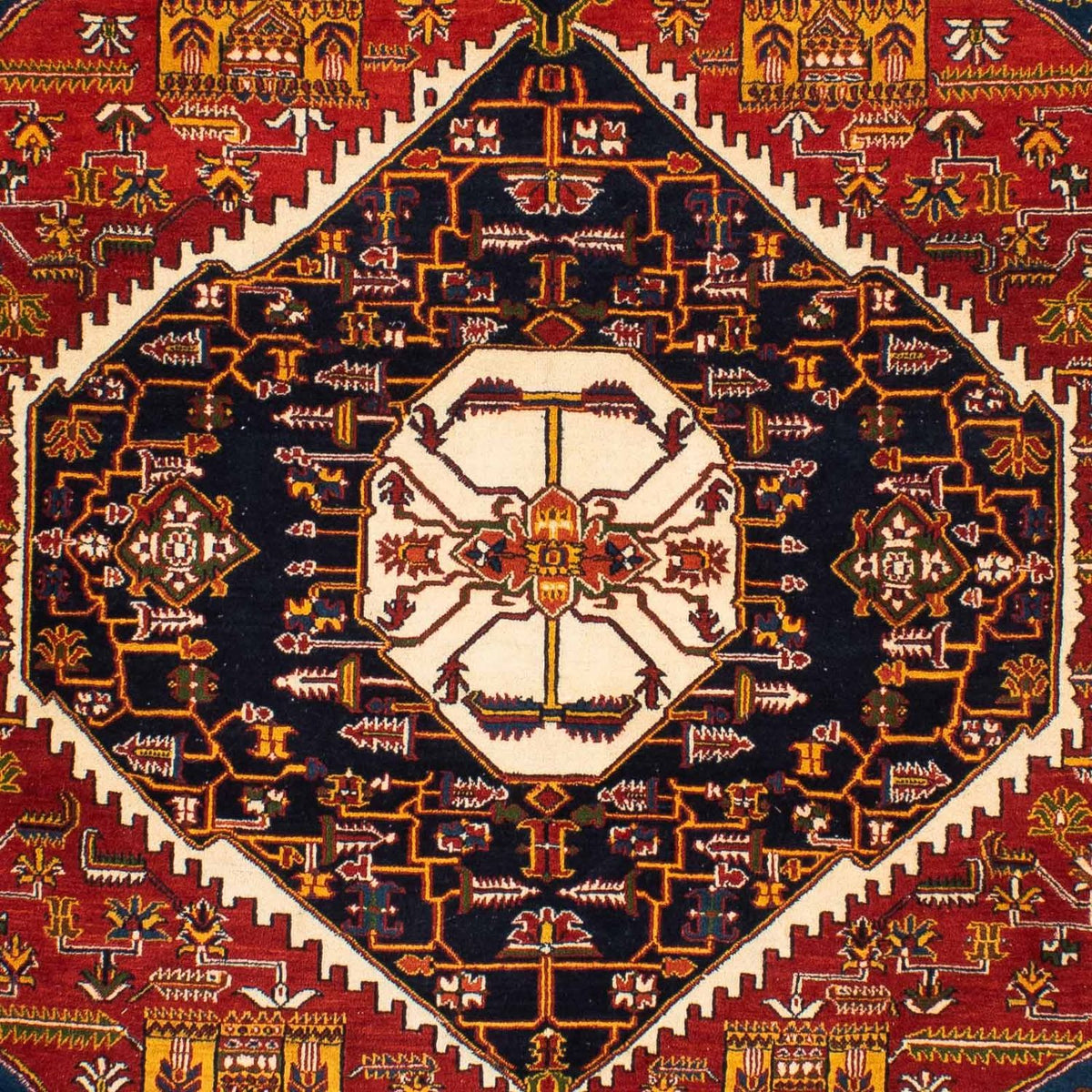 Gabbeh Tapijt - Kashkuli Perzisch - 200 x 180 cm - donkerrood
