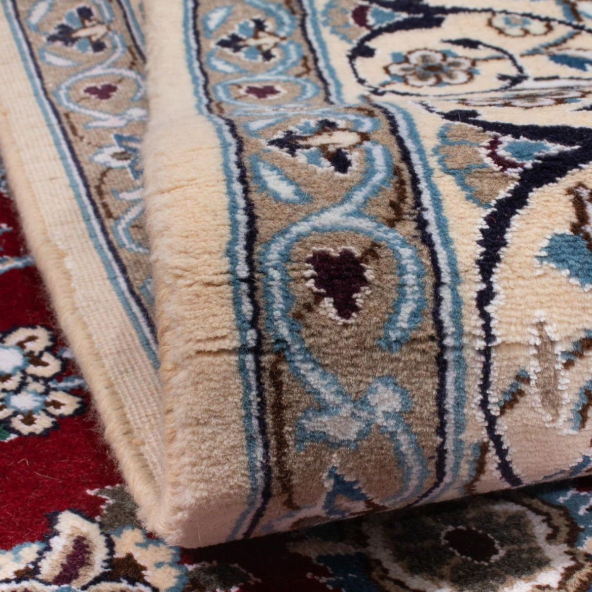 Perzisch tapijt - Nain - 297 x 190 cm - donkerrood