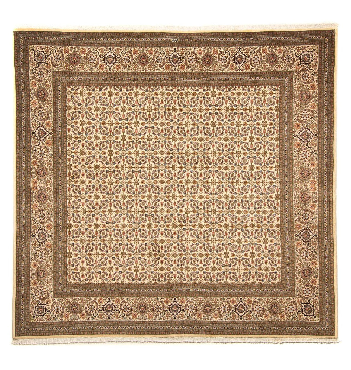 Perzisch tapijt - Tabriz vierkant  - 248 x 243 cm - beige