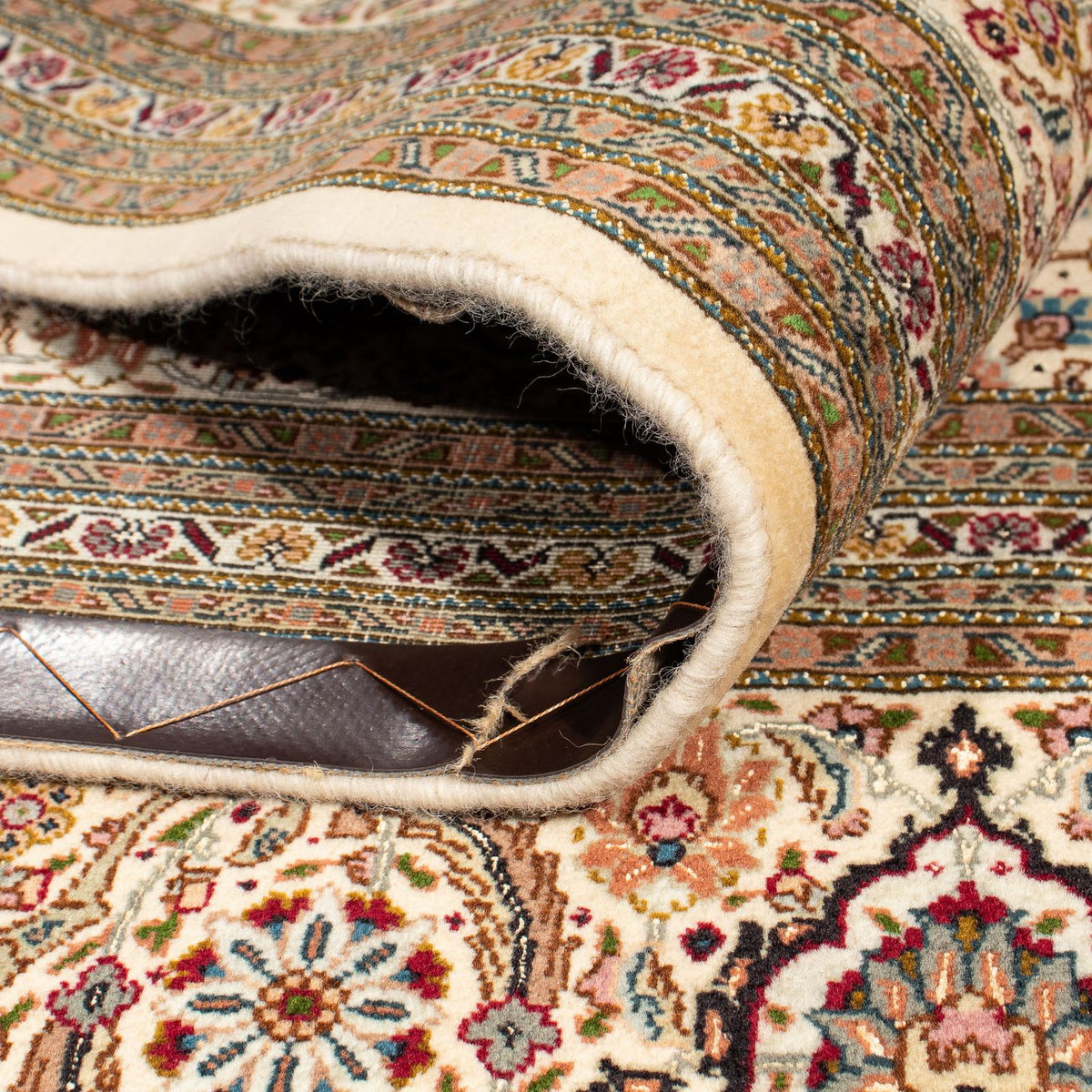 Perzisch tapijt - Tabriz vierkant  - 248 x 243 cm - beige